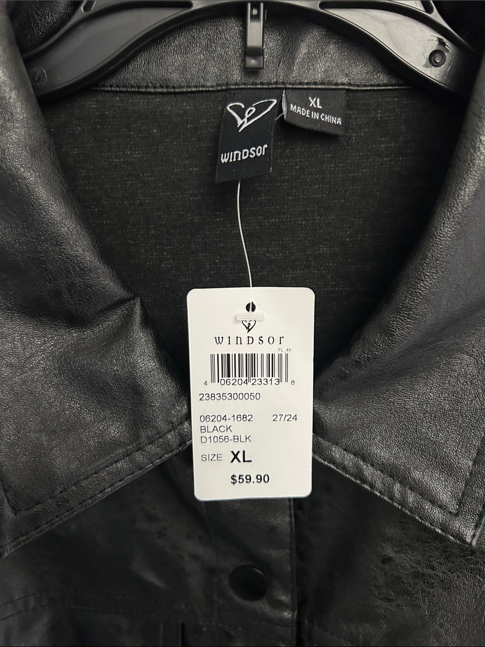 Black Faux Leather Jacket - Picture 6 of 9